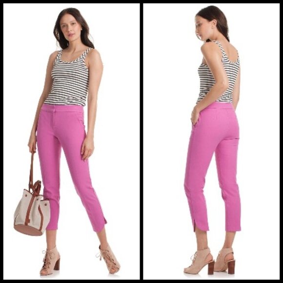 💕TRINA TURK💕 Sprout Cropped Tulip Pants ~ Pink - Picture 1 of 8